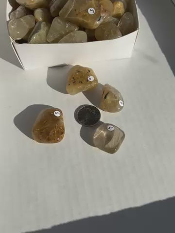 Medium Rutilated Quartz Tumbled Stone